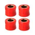 4pcs 12mm Rear Shock Absorbing Suspension Bushing Set Rubber Material For Most Motorcycles Scooter Atv Utv Go Kart Red Color 