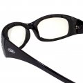 Global Vision Marilyn-2 Night Motorcycle Riding Glasses For Women Padded Bling Black Frames Driving Mirror Clear Lenses