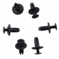 100 Pcs 6mm Dia Hole Black Door Plastic Rivets Retainer Clips Replacement For Most Cars 91512sm4003