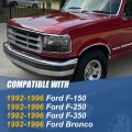 Auto Dynasty Led Headlights Assembly With Bumper Lamps And Corner Lights Compatible Ford F150 F250 F350 Ld Bronco 1992-1996