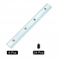 Uxcell Straight Line Connector 6pcs7 1inch Inside Joint Brackets With M6 Screws For 4040 Series Aluminum Extrusion Profile T