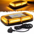 Partsam Cob Led Chips Roof Top Strobe Lights 7 Flashing Modes High Visibility Emergency Safety Warning Bright Amber Light W 