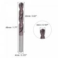 Uxcell Carbide Twist Drill Bits 4mm Din K45 Tungsten Altisin Coated Jobber Straight Shank Drilling Cutter For Stainless Steel