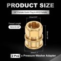 2pcs Pressure Washer Adapter 3 8 Female Quick Plug To M18 Connect Fittings Brass Swivel For Power Washers Hose