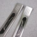 Outside Door Sill Scuff Plate Guard Cover Trim For Toyota Venza 2021 2022 2023 2024 Sport Style Silver 304 Stainless Steel 4 