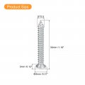 Uxcell St3 5x30mm White Screws Self Tapping 50pcs Flat Head Phillips Wood For Woodworking