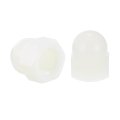 M12x1 75 Nylon Acorn Cap Nuts 50 Pieces White Dome Head Hardware For Bolt Covers Corrosion Resistant Nut Fasteners Railings And 