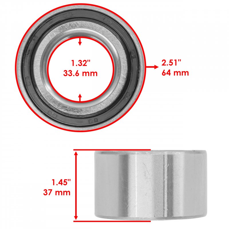 Front Wheel Bearing For Honda Pioneer 500 Sxs500m2 2015 2016 2023 Left And Right Part Number 44300 Sb2 038 2 Piece Set
