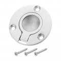 Flush Ring Pull Handle 1pcs 50 Mm 316 Stainless Steel Round Recessed Door With Screw Hidden Latch For Marine Yacht Hatch 