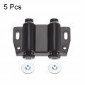 Uxcell Double Magnetic Touch Catch Latch Plastic Pe Black For Cabinet Door Shutter 5pcs