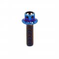Uxcell 10pcs Colorful M6 Motorcycle Titanium Tone Hexagon Bolts Fastener Clips Screws