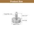Uxcell M6x12mm Knurled Thumb Screws 5pcs 304 Stainless Steel Flat Head Fully Threaded Bolts Grip Knobs Fasteners