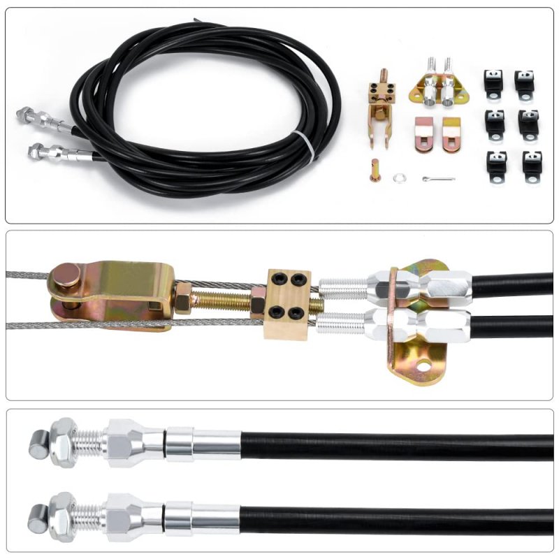 Universal Rear Parking Brake Cable Kit Emergency Disc Drum 330-9371