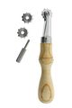 Create Recklessly Overstitch Wheel System Ndle Scings Screwdriver Wheel Sizes Are 5 6 7 Holes Per Inch A Marks Leather Fabric 