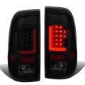 Auto Dynasty Compatible With Ford F250 F350 F450 F550 Super Duty Pair Of Red 3d Led Bar Tail Brake Lights Black Housing Smoked