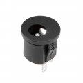 Uxcell 10pcs Pcb Mount 5 5mm X 2 1mm 3 Pin Audio Video Dc Power Connector Socket Black Dc022a