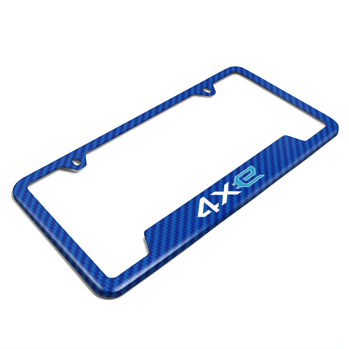 Jeep 4xe Blue Carbon Fiber Texture Abs Plastic License Plate Frame Officially Licensed 12 In X 6 Tcfbl