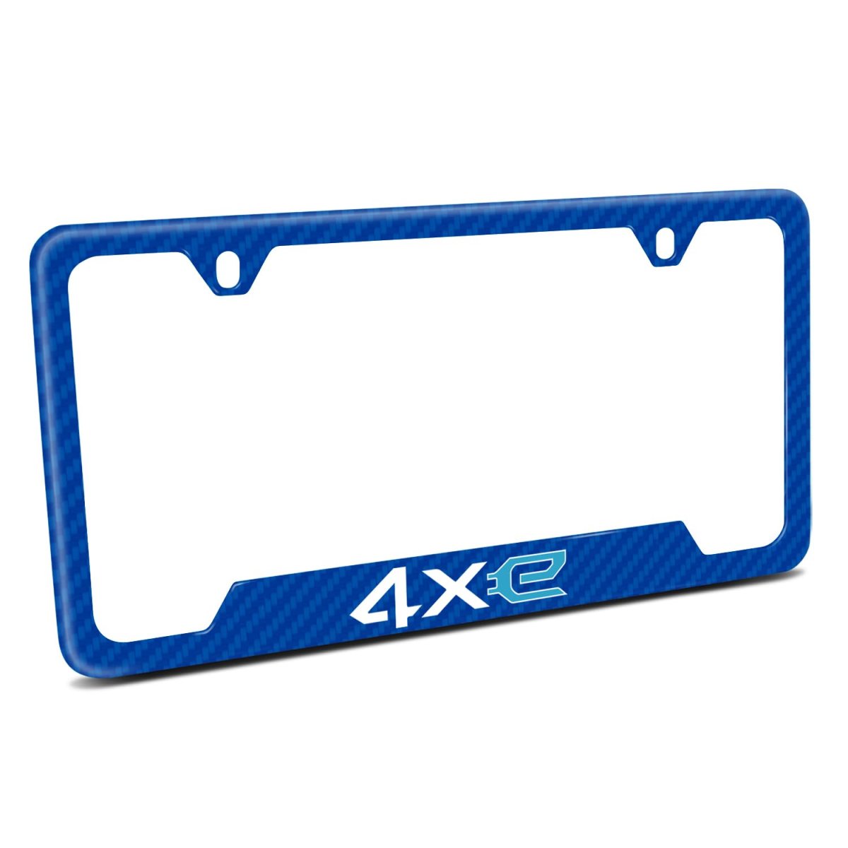 Jeep 4xe Blue Carbon Fiber Texture Abs Plastic License Plate Frame Officially Licensed 12 In X 6 Tcfbl