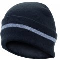 Jorestech Safety Beanie Unisex Knit Cap Black With Reflective Stripe High Visibility Black 