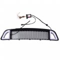 Waltyotur Front Bumper Upper Grille Led W Drl Signal Replacement For 2013 2014 Mustang 02hgl1211abk