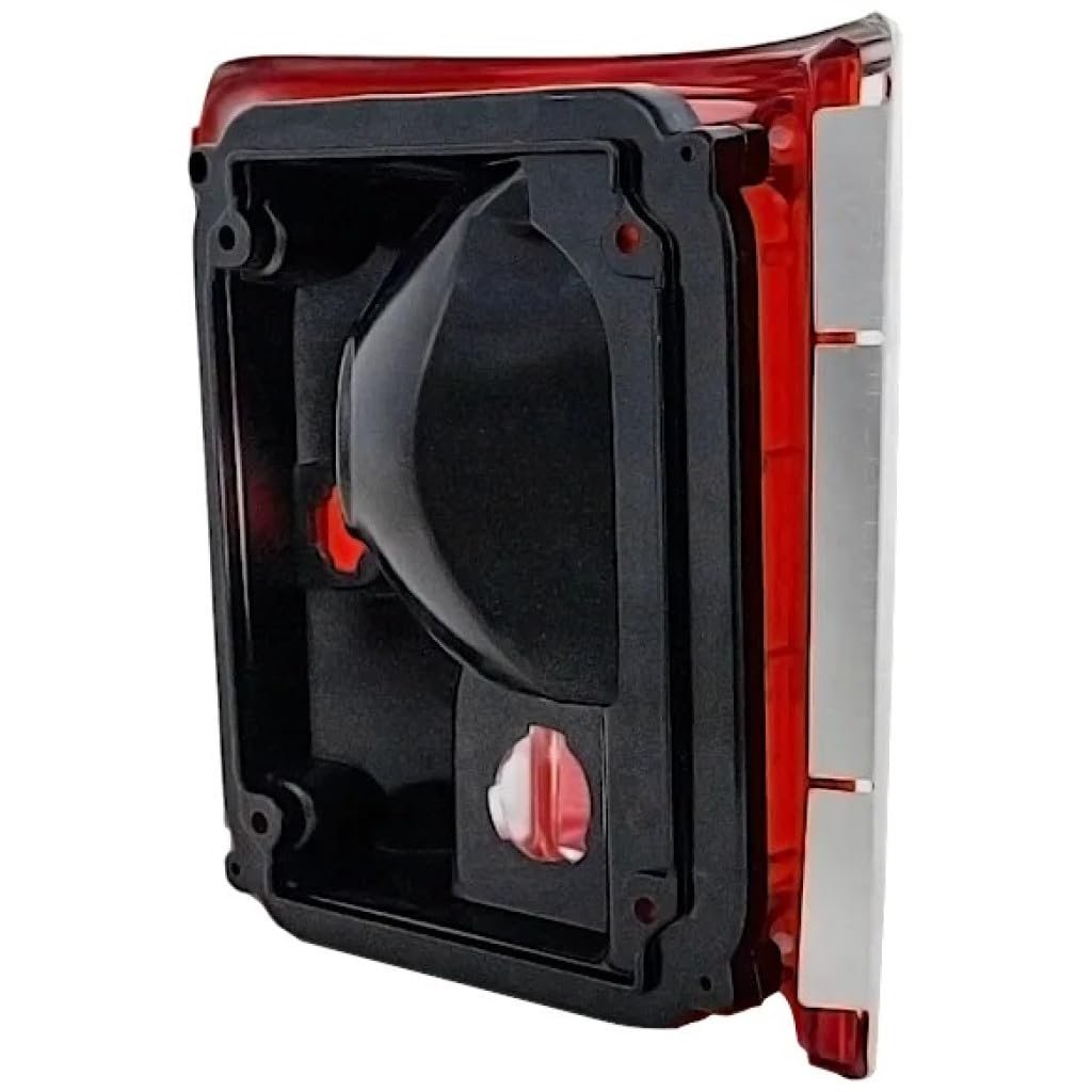 Passenger Side Tail Light Assembly For Gmc Jimmy Suburban 1990 1991 Clear And Red Lens With Housing Chrome Trim Replaces