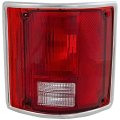 Passenger Side Tail Light Assembly For Gmc Jimmy Suburban 1990 1991 Clear And Red Lens With Housing Chrome Trim Replaces