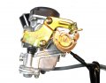 Runtong Cvk Pd19j Carburetor With Booster Pump Intake Id 19 Od 28 Air Box 40 Fits Most 49-100cc Gy6 Belt Driven Scooters