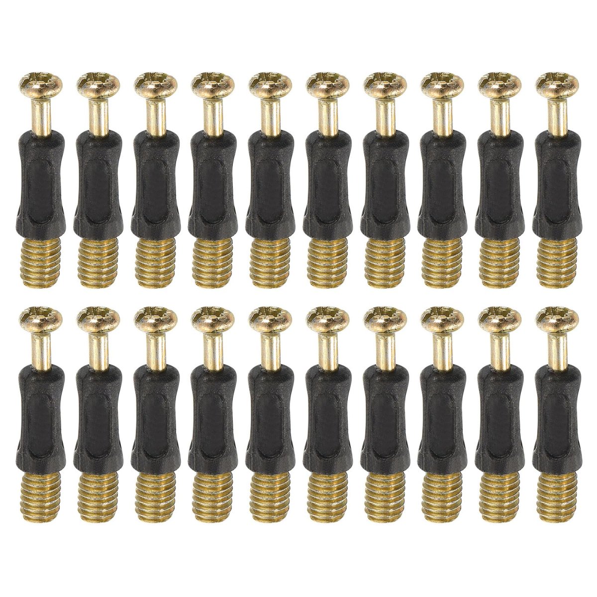 30pcs 32mm Furniture Connecting Fittings Thread Bolts Dowels Screws Metal Dowel Fitting Fasteners For Cabinet Drawer And