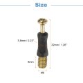 30pcs 32mm Furniture Connecting Fittings Thread Bolts Dowels Screws Metal Dowel Fitting Fasteners For Cabinet Drawer And