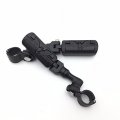 Motorcycle Adjustable Highway Peg Mounting Kit For 1 25 In Front Engine Guard Frame Tube Black Short Angled Eagle Footrest 