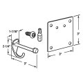 Bumper Hook Repair Kit For Toilet Partition Doors Stainless Steel Satin Chrome Finish 3 In Protrusion 656-1006 Single Pack