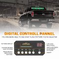 Xridonsen 35 Inch Traffic Advisor Green White Emergency Light Bar 48 Led Strobe Lights Safety Hazard Warning Front Rear Window