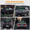 Xridonsen 35 Inch Traffic Advisor Green White Emergency Light Bar 48 Led Strobe Lights Safety Hazard Warning Front Rear Window