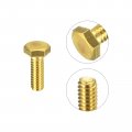 Uxcell Brass Hex Bolts 1 4-20x3 5pcs Fully Thread Grade 4 8 Solid Hexagon Head Bolt Machine Screws For Machinery