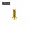 Uxcell Brass Hex Bolts 1 4-20x3 5pcs Fully Thread Grade 4 8 Solid Hexagon Head Bolt Machine Screws For Machinery