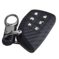 Carbon Silicone Key Fob Cover Keychain For 2021 2022 2023 Chevrolet Suburban Tahoe Gmc Sierra Yukon 