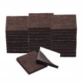 30pcs Furniture Felt Pads Square 1 4 Non Slip Scratches Resistant For Chair Cabinet Feet Leg Protector Brown 
