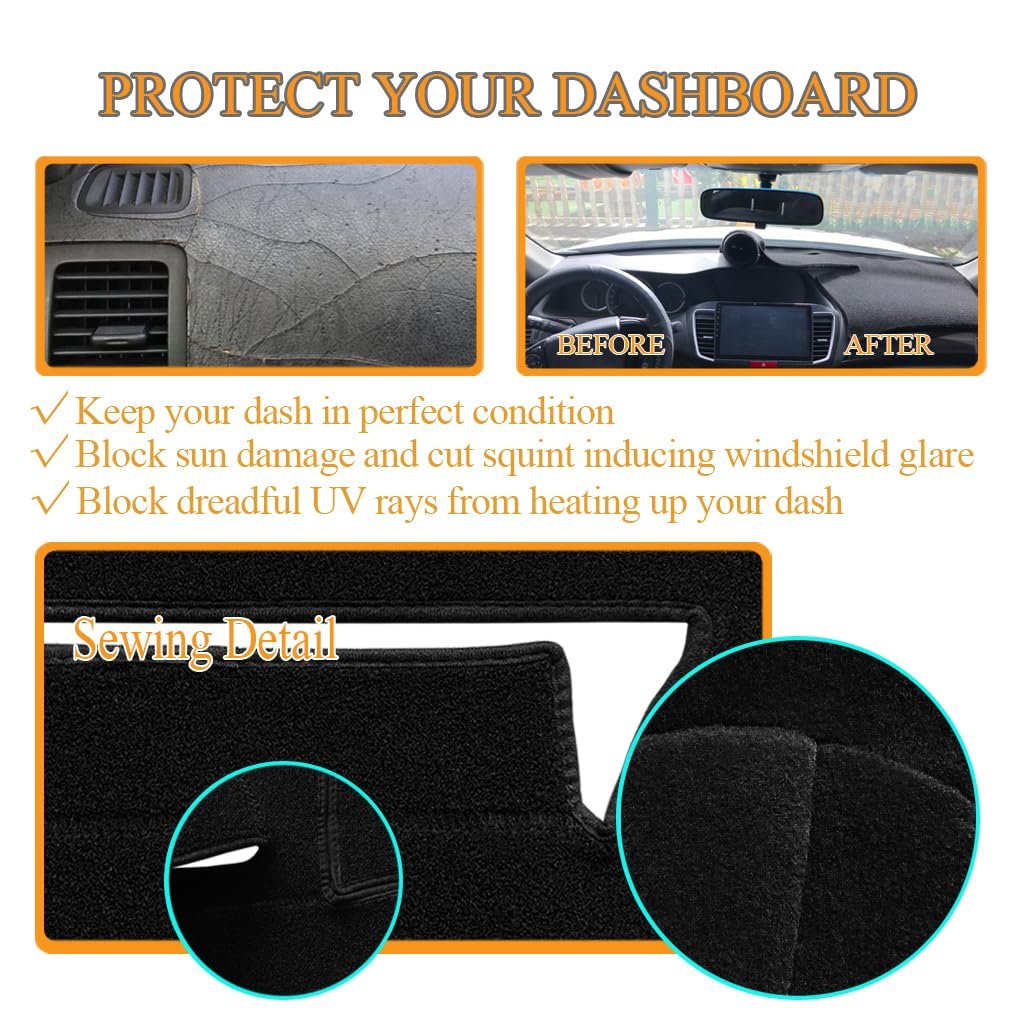 Dashboard Cover Dash Mat Pad Carpet Custom Fit For Chevy Chevrolet Cruze Black J237