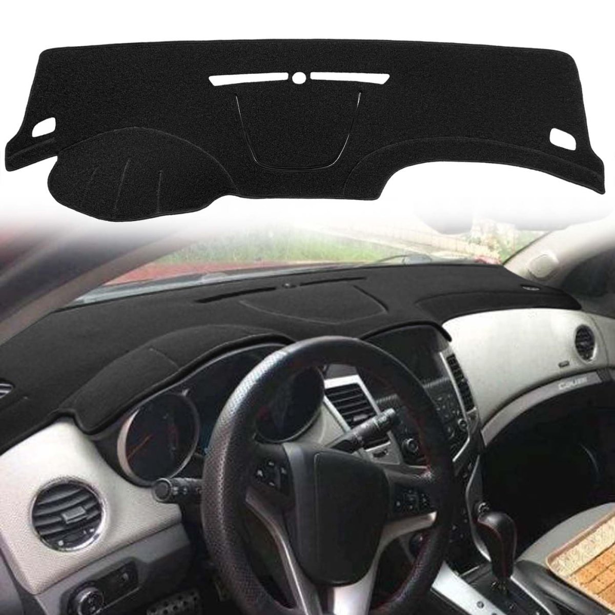 Dashboard Cover Dash Mat Pad Carpet Custom Fit For Chevy Chevrolet Cruze Black J237