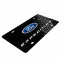 Ipick Image Ford Expedition Double Logo Tire Mark Graphic Black Acrylic License Plate