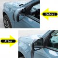 Car Rear View Mirror Rain Visor Guard Frame Compatible With Ford Maverick 2022 Side Eyebrow Waterproof Auto Smoke Sun