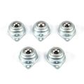 Set Of 5 Furniture Trolley Screw Mounted Round Ball Bearing Swivel Caster Work Rollers Transfer 33 Lbs Load Capacity 