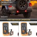 Vipmotoz For 2019-2023 Jeep Wrangler Jl Triple Led Strip Sequential Turn Signal Smoke Lens 3-function Amber Red White Rear