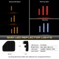 Vipmotoz For 2019-2023 Jeep Wrangler Jl Triple Led Strip Sequential Turn Signal Smoke Lens 3-function Amber Red White Rear