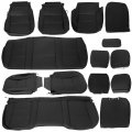 Kuafu Seat Covers Replacements Compatible With 2013-2018 Dodge Ram Crew Cab 1500 2500 3500 Artificial Leather Black