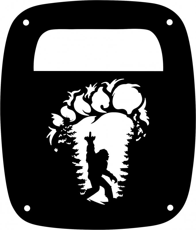 Jeeptails Bigfoot Middle Finger Tail Lamp Light Covers For Jeep Cj Or Yj And Tj Wranglers Set Of 2