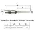 Uxcell 5 5mm Paper Punch Drill Straight Shank Hollow Bit Tool For Hole Puncher Punching Machine 2pcs