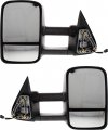 Kool Vue Mirror Set Of 2 For 1998-1999 Chevrolet C1500 Suburban Fits C2500 Textured Black Heated Power Glass Driver And 