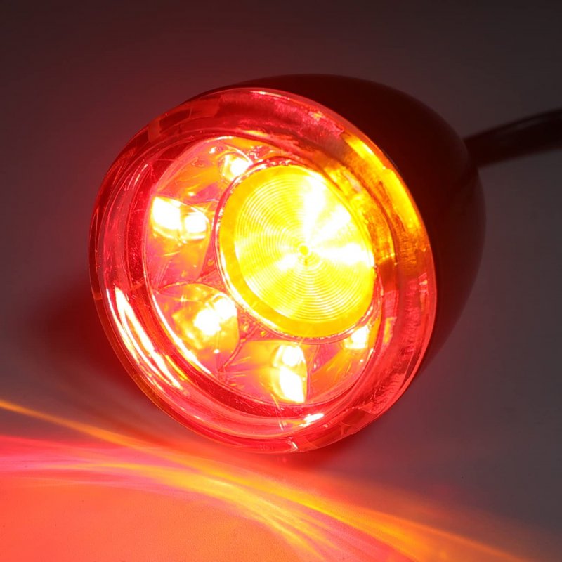 Httmt- Rear Clear Led Running Brake Turn Signal Glossy Black Indicator Light For H-d Xl 883 1200 92-17 P N Mt224-019r-gbk Cl