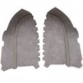 Secosautoparts Front Door Panel Armrest Cover Compatible With Honda Pilot 2009-2013 Leather Replacement Gray